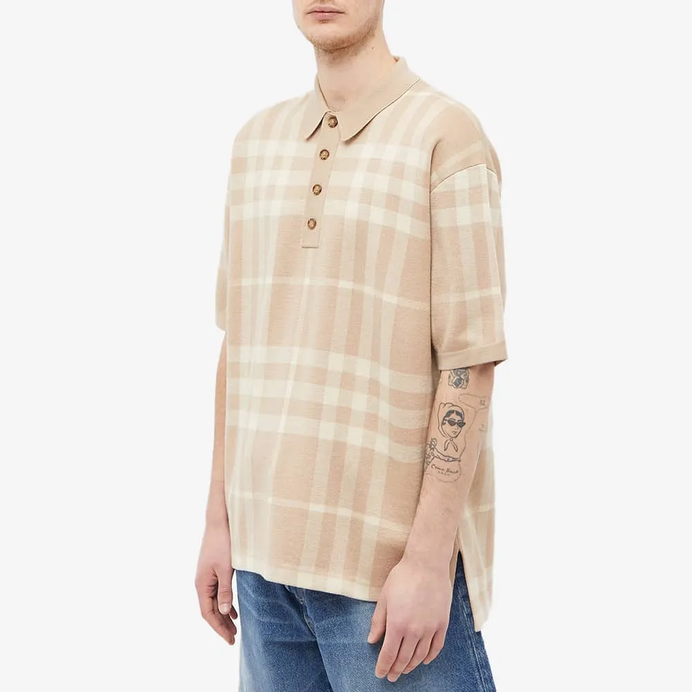 Burberry Wellman Merino Check Polo T-Shirt
