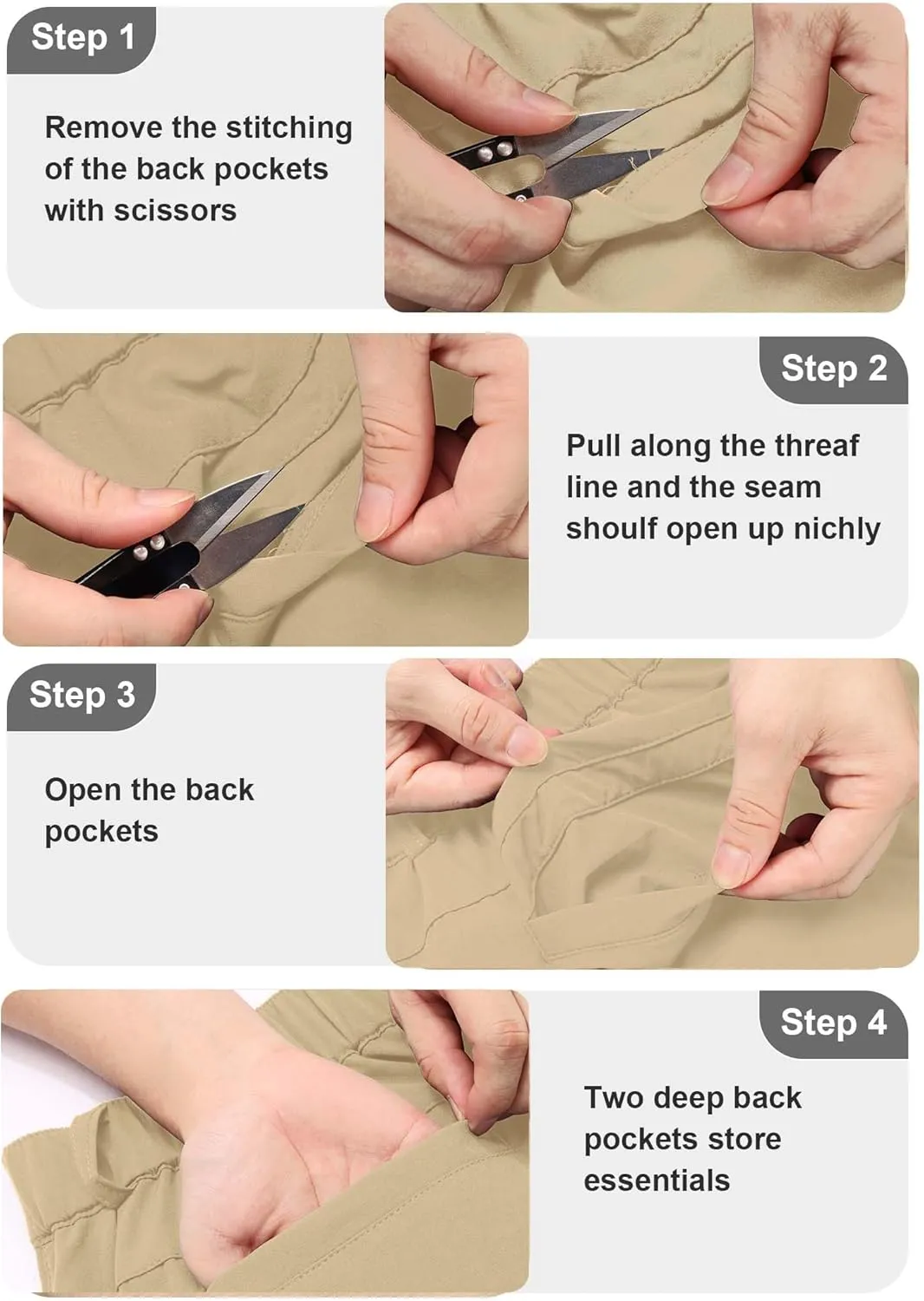 COOFANDY Men's Casual Pants Classic Fit Flat Front Pants Lightweight Elastic Waist Golf Trousers with Pockets