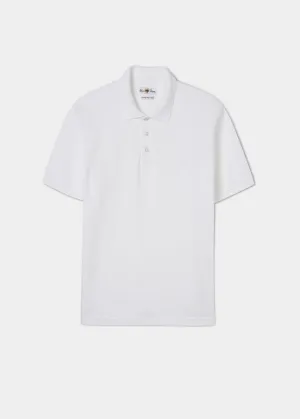 Fritton Pique Polo Shirt In White Fritton Pique Polo Shirt In White