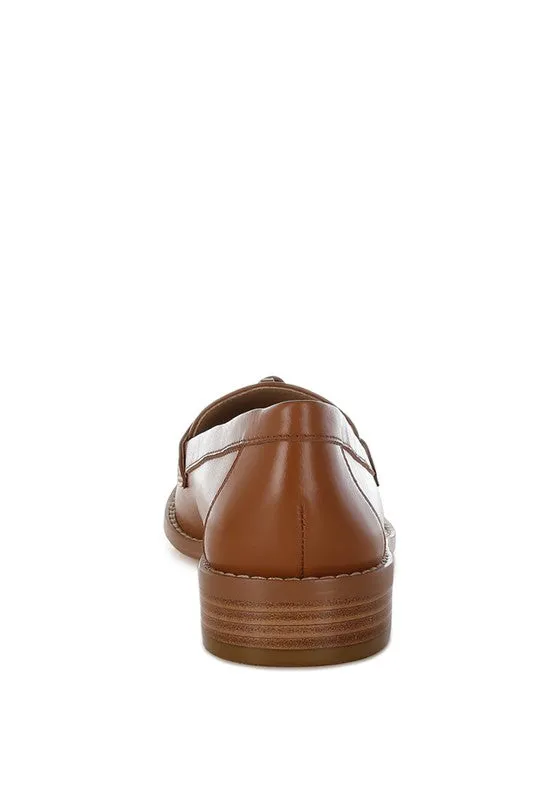 Genuine Leather Tassel Loafers