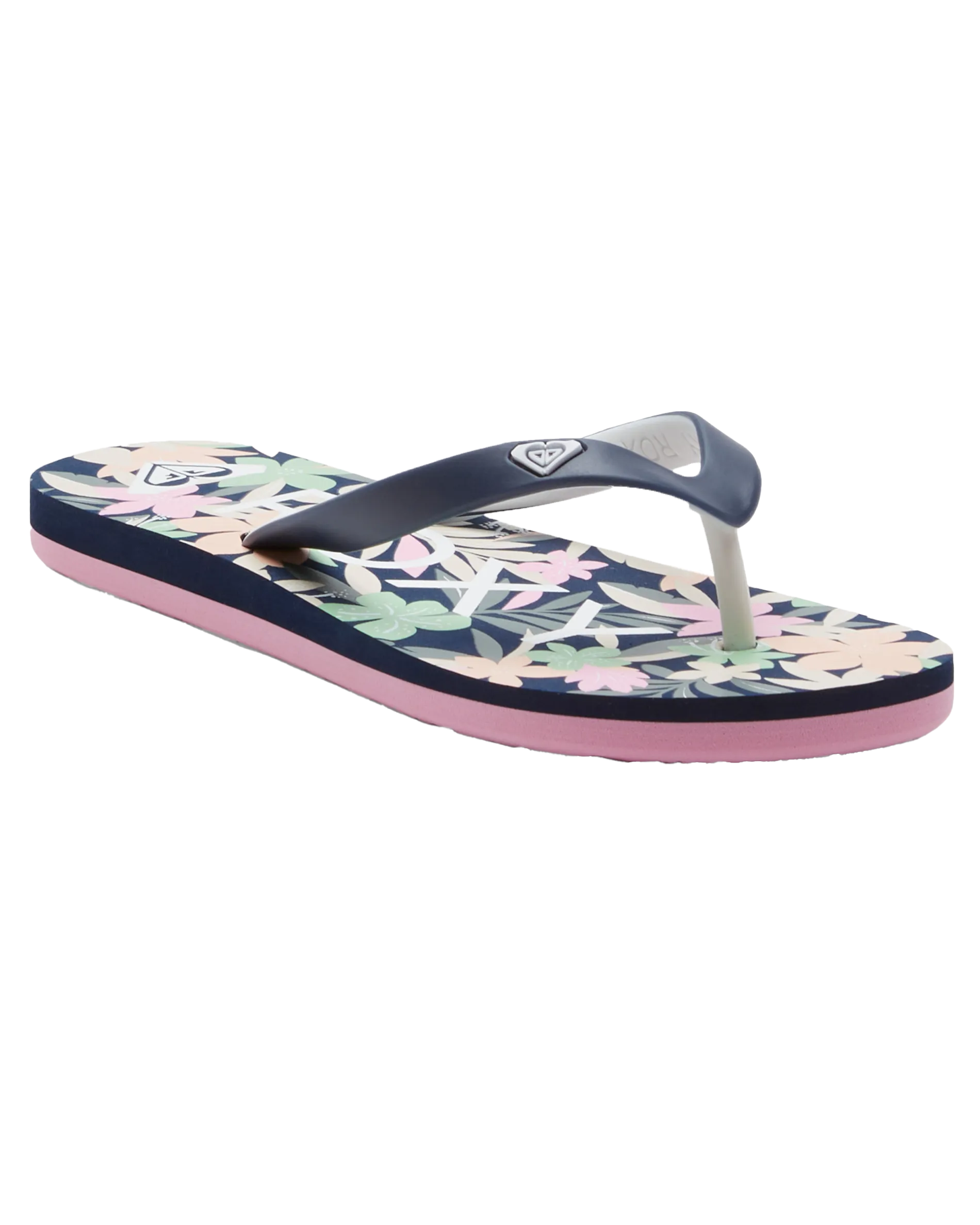 Girls Tahiti VII Flip Flops in Navy & Pink
