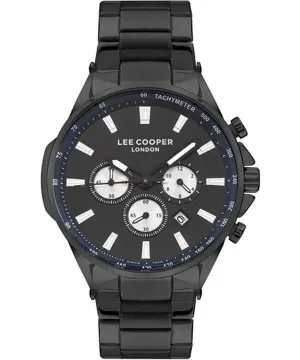 Lee Cooper  Men's Analog Watch, Black Dial, Black Stainless Steel Strap, LC07381.690