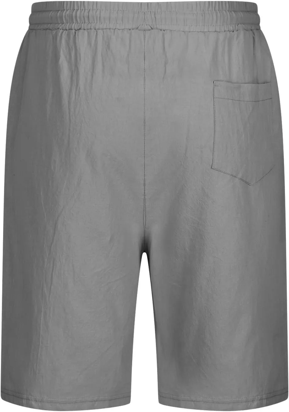 Men's Casual Cotton Linen Shorts 2024 Summer Beach Vacation Shorts Lightweight Drawstring Elastic Waist Shorts Workout Shorts