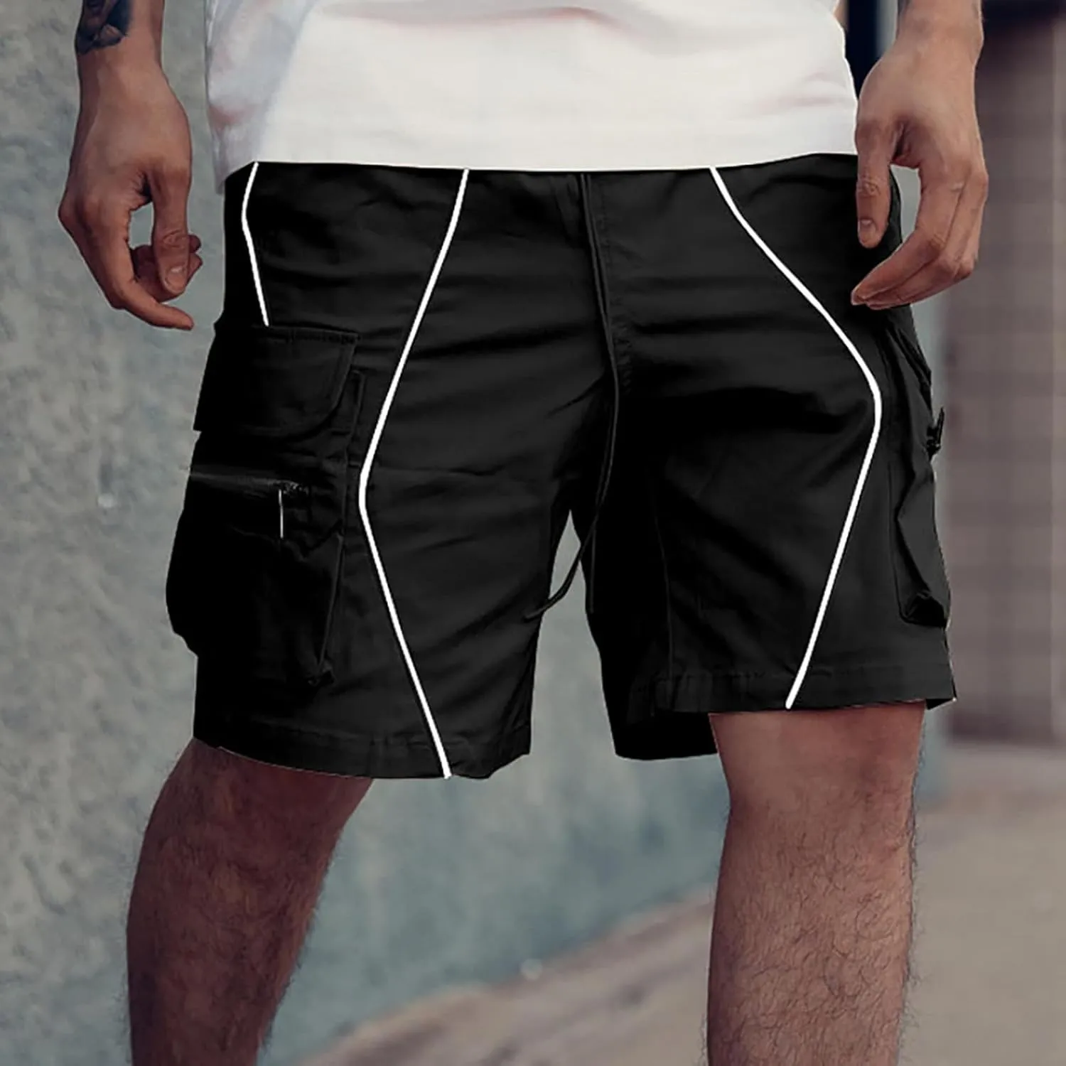Men's Quick Dry Hiking Shorts Cargo Work Shorts 5 Pockets Outdoor Travel Shorts Athletic Running Shorts Gym Shorts