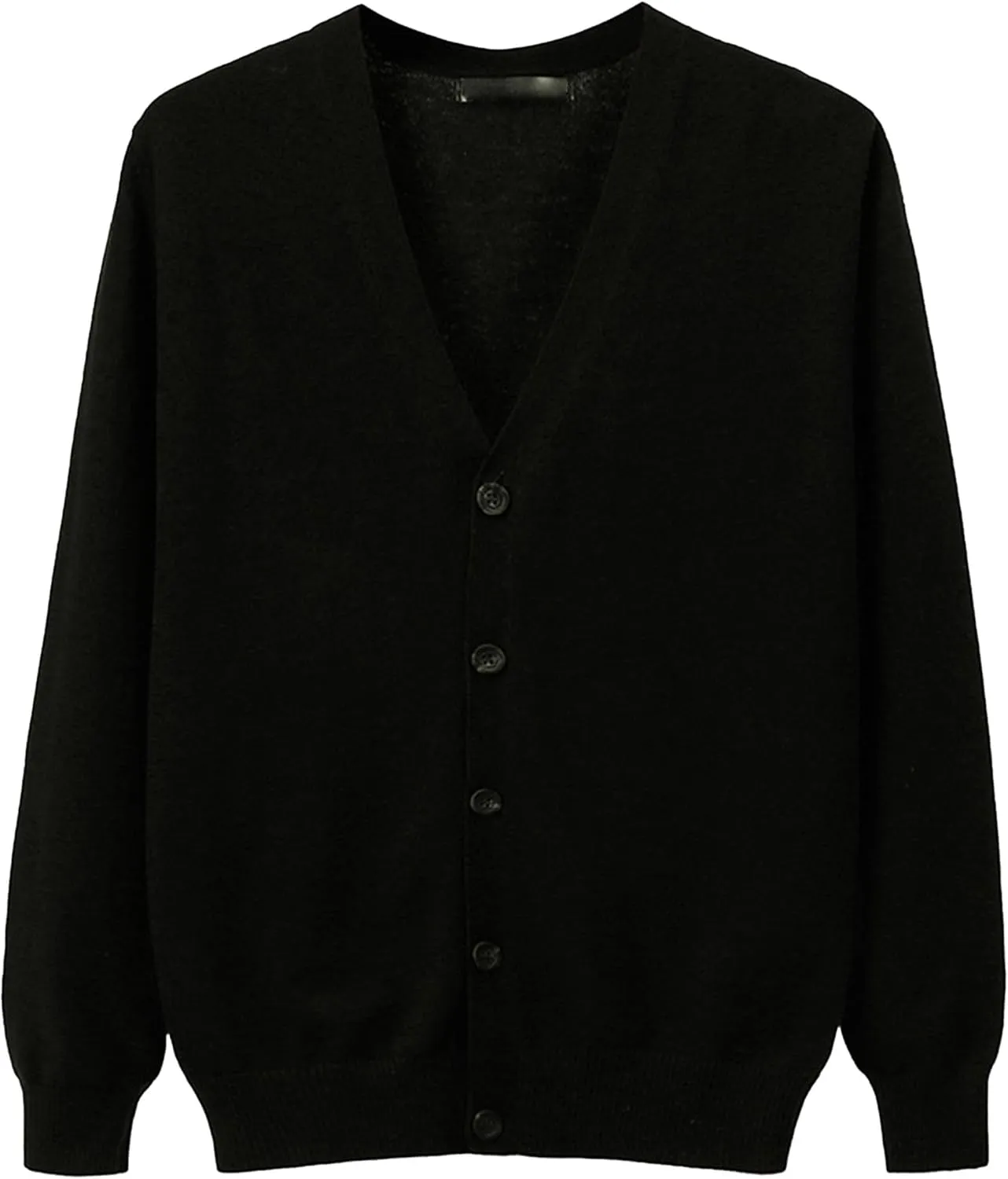 Men's V-Neck Slim Button Sweater Stretchy Winter Warm Cardigans Tops Cotton Lightweight Casual Sweatshirt