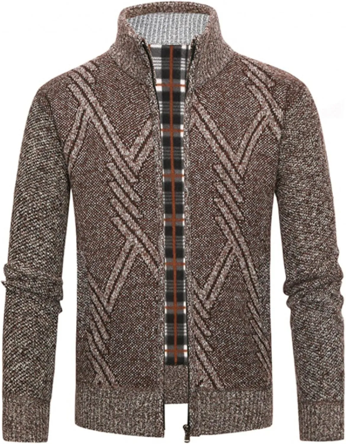Men's V-Neck Stretchy Button Sweater Soft Warm Cardigan Coats Regular Fit Plus Size Breathable Jackets