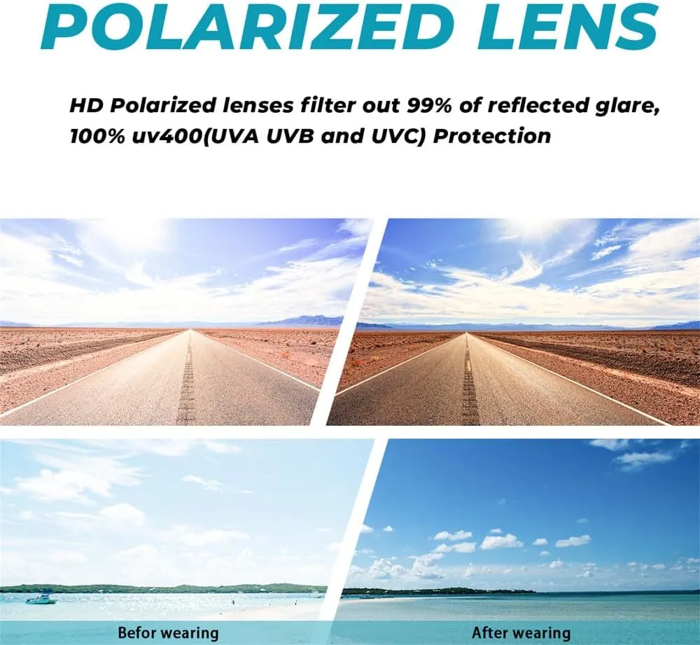 Polarized Sunglasses Metal Glasses(1,One)