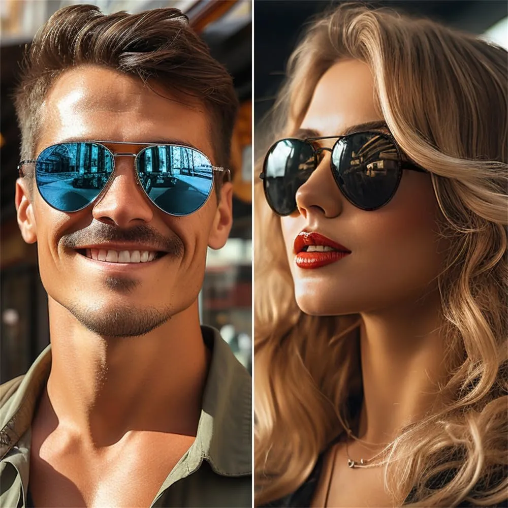 Polarized Sunglasses Metal Glasses(1,One)