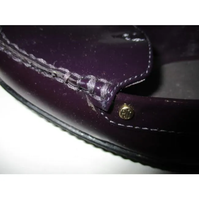 Ralph Lauren Wine Patent Leather Finish Gaialoafers Flats Size Us