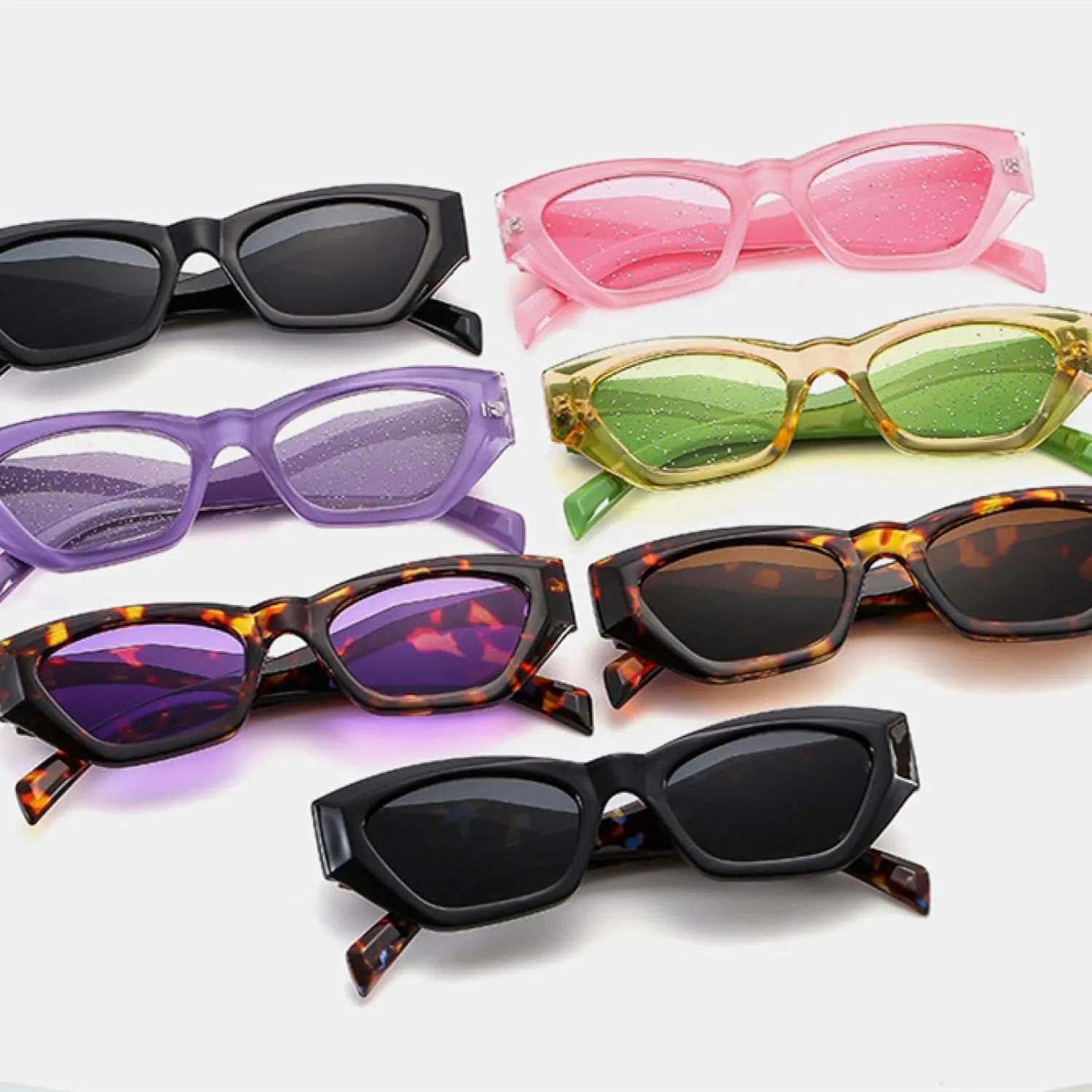 Small Punk Sunglasses for Women Men Trends Colorful Uv400 Personality