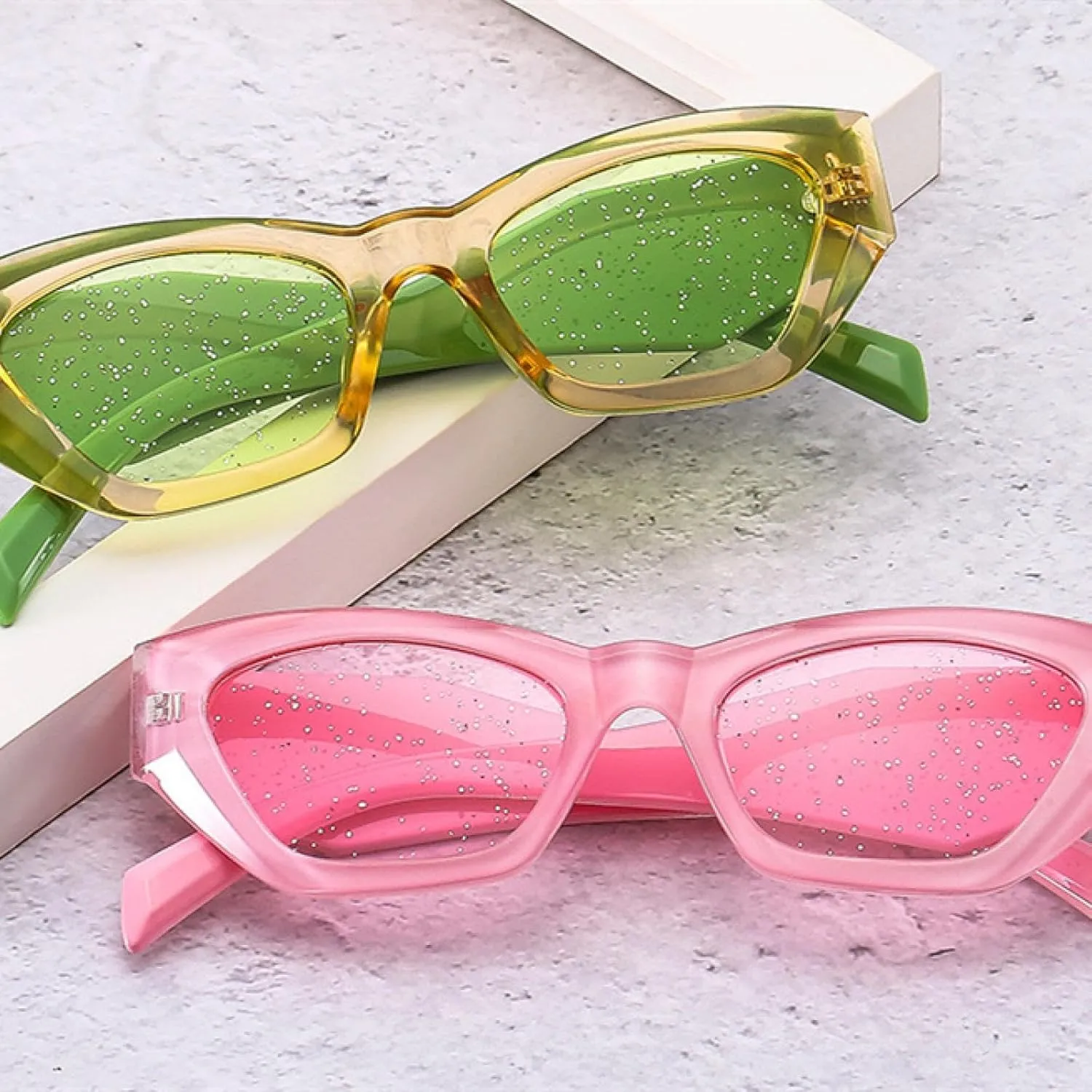 Small Punk Sunglasses for Women Men Trends Colorful Uv400 Personality