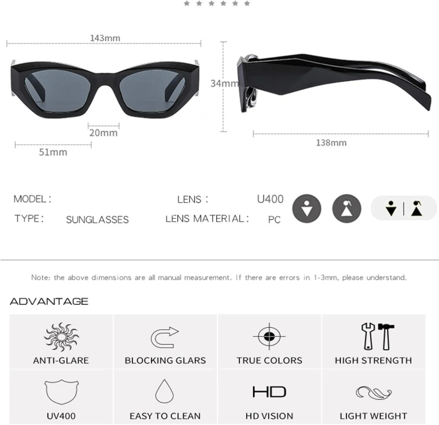 Small Punk Sunglasses for Women Men Trends Colorful Uv400 Personality