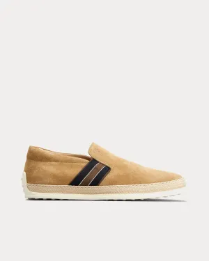 Suede Beige / Brown / Black Loafers