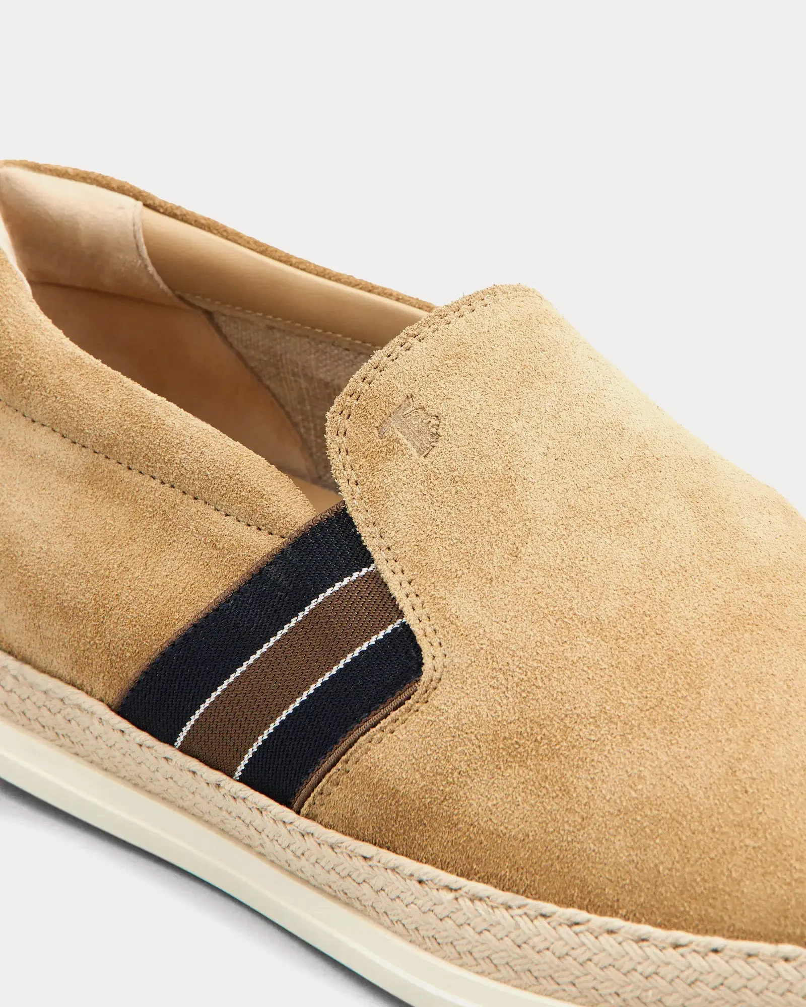Suede Beige / Brown / Black Loafers