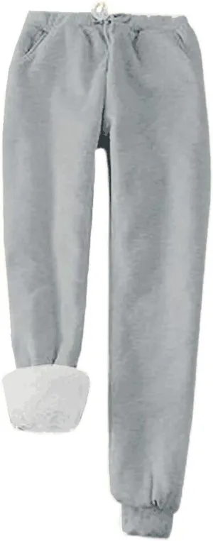 Women Fleece Lined Sweatpants High Waisted Thermal Jogger Pants Baggy Casual Winter Running Hiking Athletic Pants Pockets